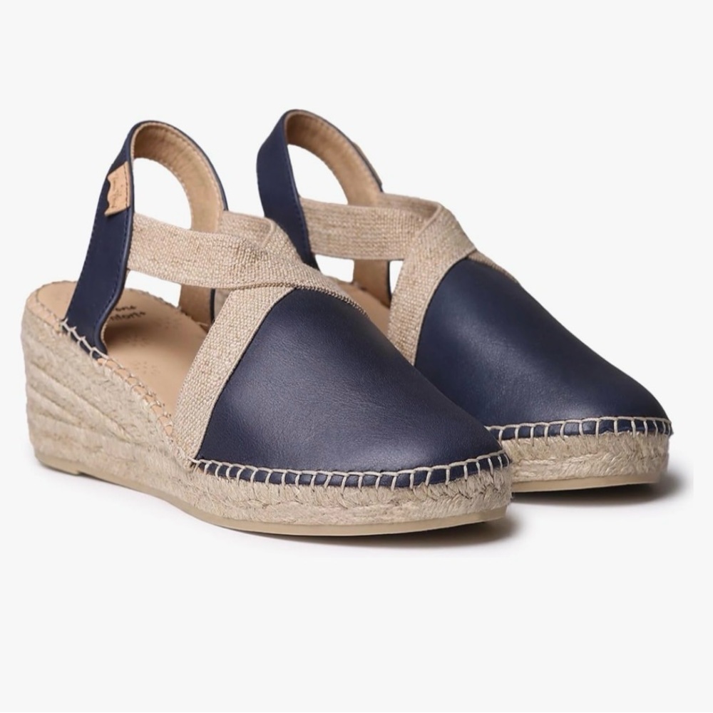 🔥NWB Toni Pons Toni Pons - TUNDRA, Women Navy Wedge Sandals